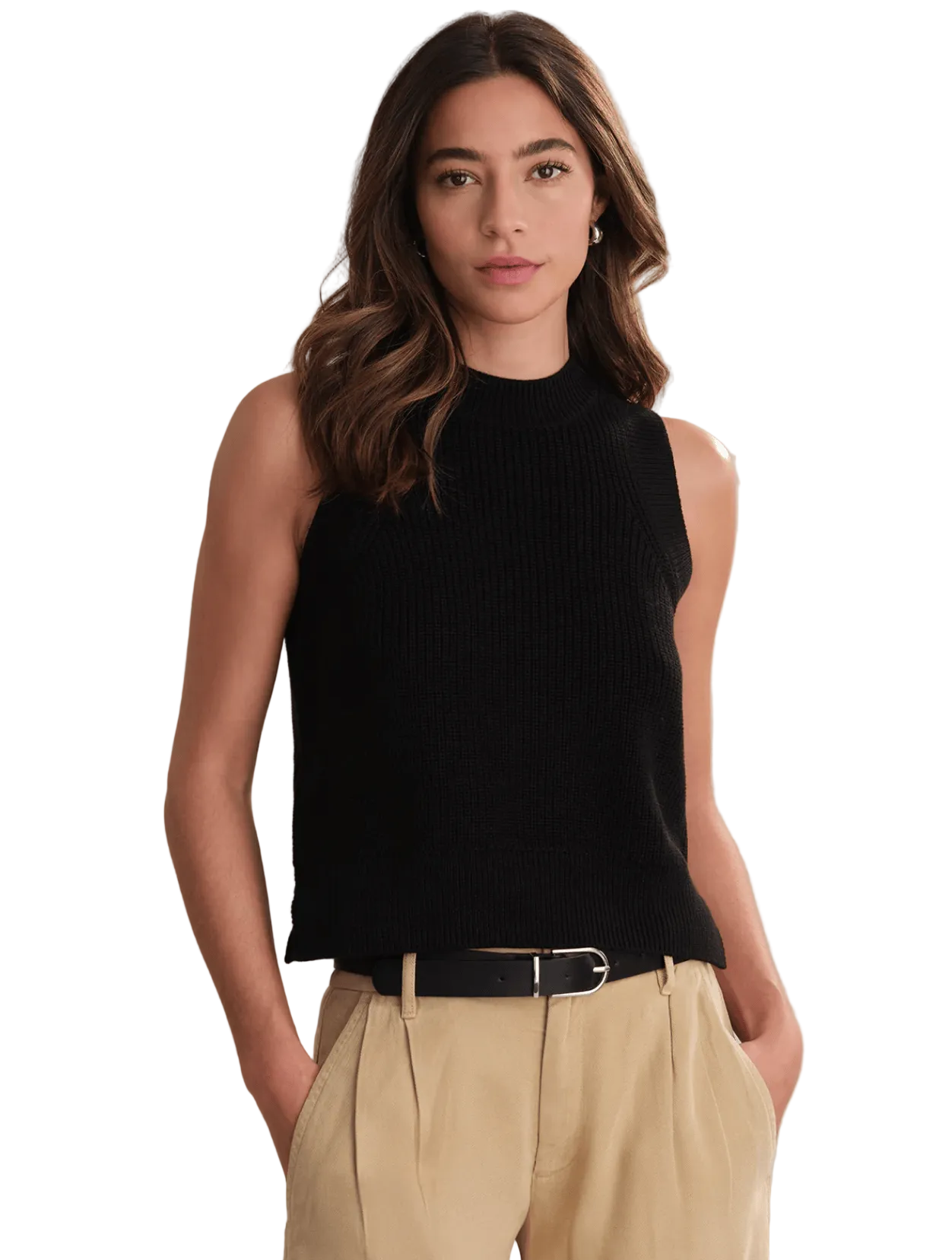 525 America Womens Sweaters Demi High Crew Neck Tank
