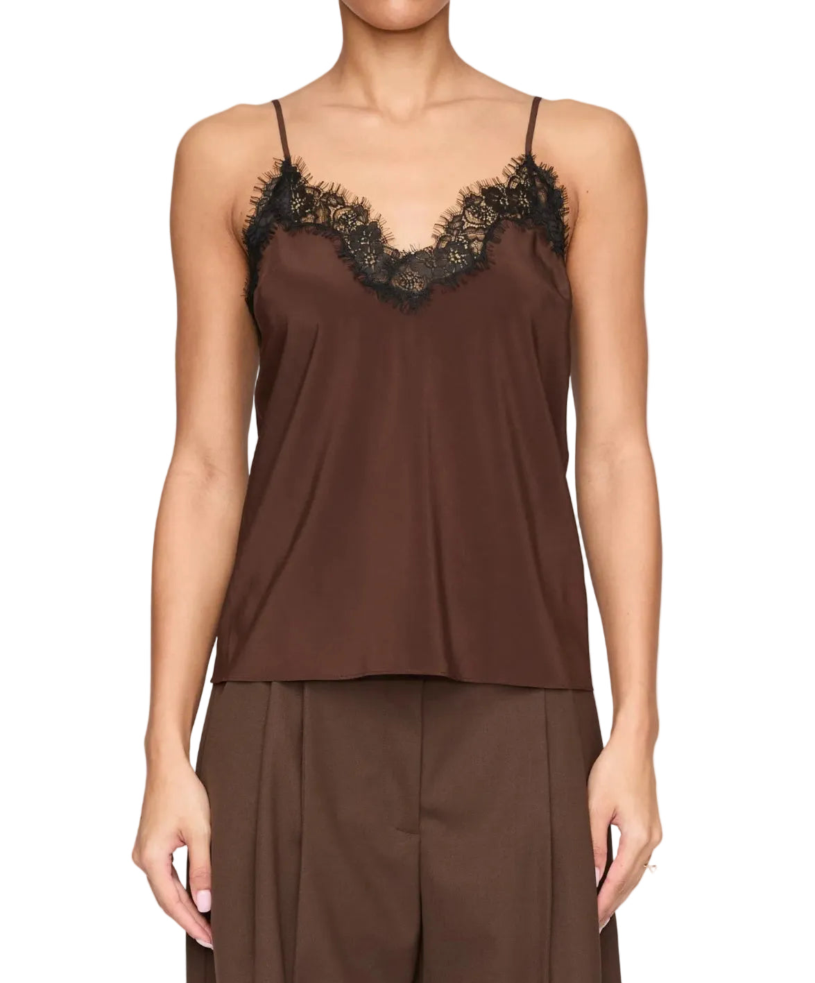 A.L.C. Womens Novelty Tops XSmall / Coffee/Black Annabelle Top