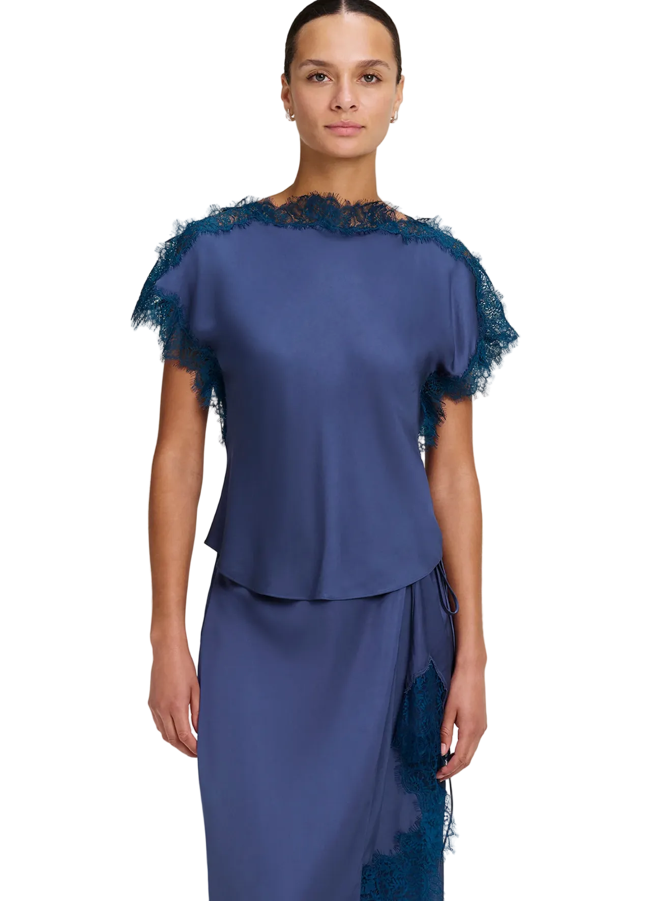 A.L.C. Womens Novelty Tops 6 / Ash Blue Luna Top