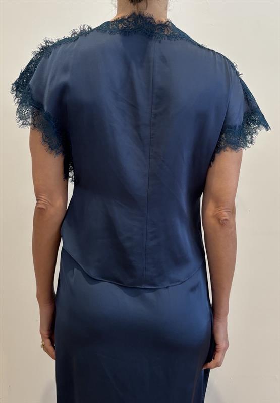 A.L.C. Womens Novelty Tops 2 / Ash Blue Luna Top