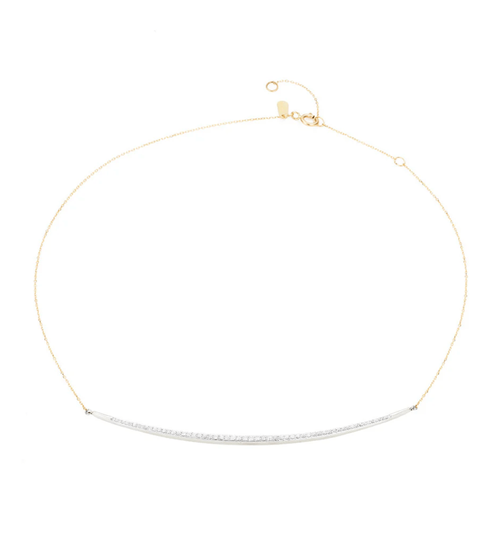 Adina Reyter Womens Jewelry Pave Curve Collar