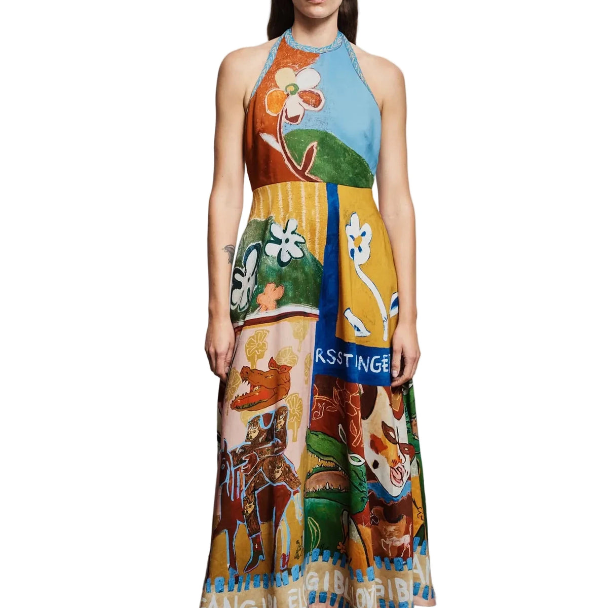 Mlak Halter Midi Dress