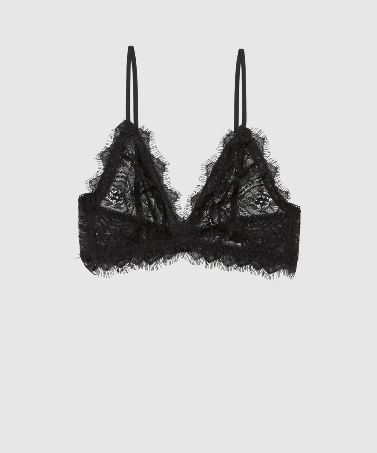 Anine Bing Womens Basics Lace Bra With Trim