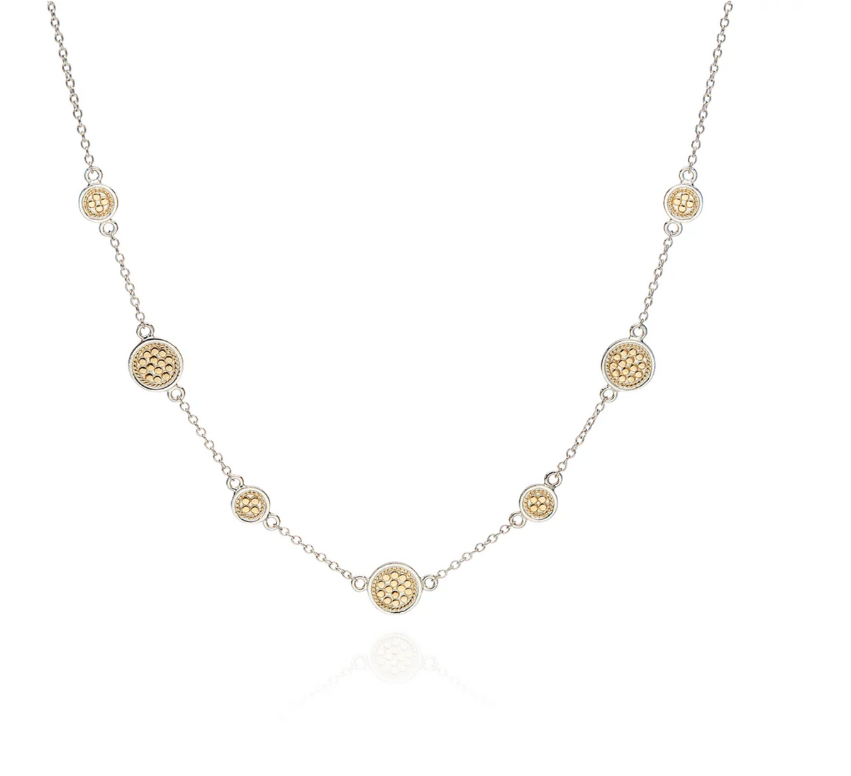 ANNA BECK Womens Jewelry Classic Station Necklace - Gold & Silver