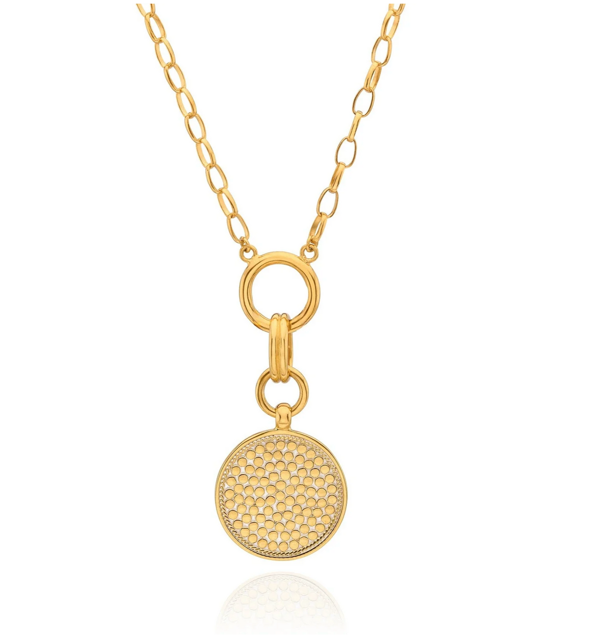 ANNA BECK Womens Jewelry Gratitude Medallion - Gold Necklace