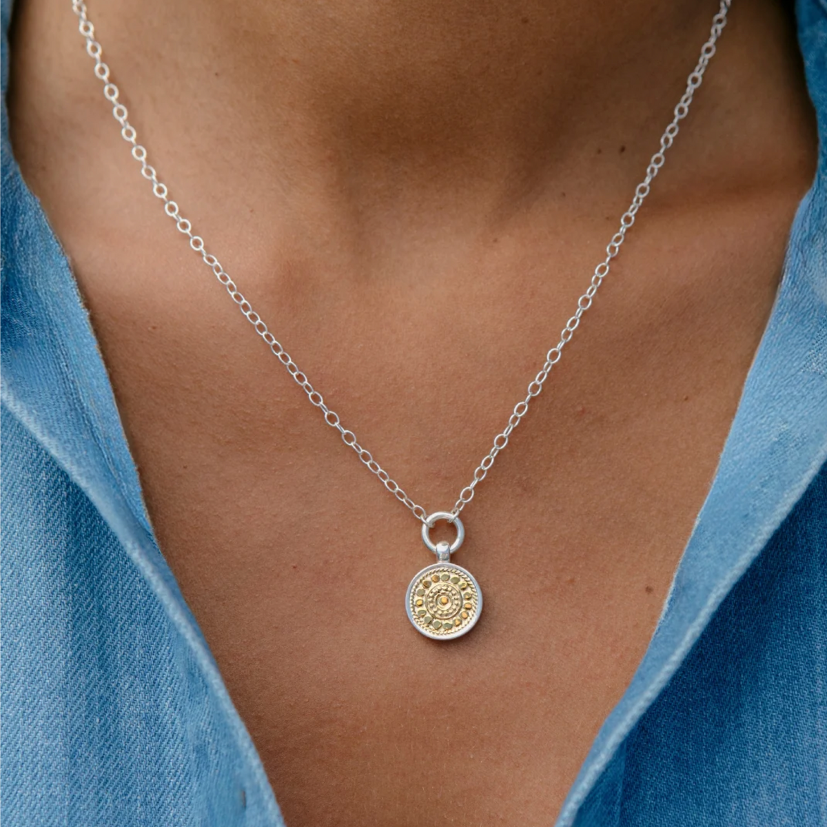 ANNA BECK Womens Jewelry Renewal Necklace - Two Tone
