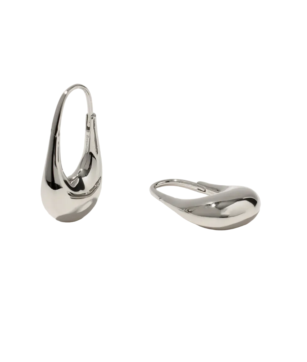 ARDDUN AGENCY Womens Jewelry Roscida Silhouette Drop Hoops - Silver