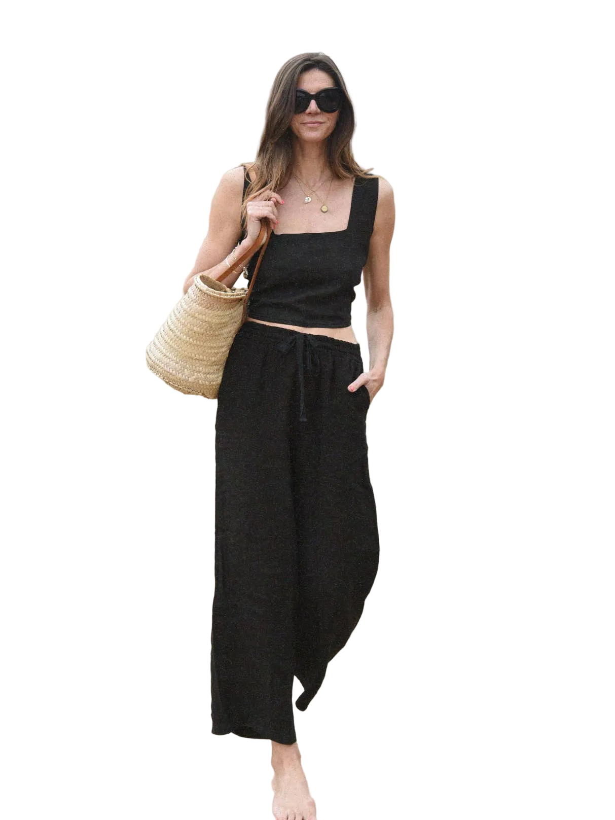 Beachwood The Label Womens Bottoms S/M / Noir Isla Pants
