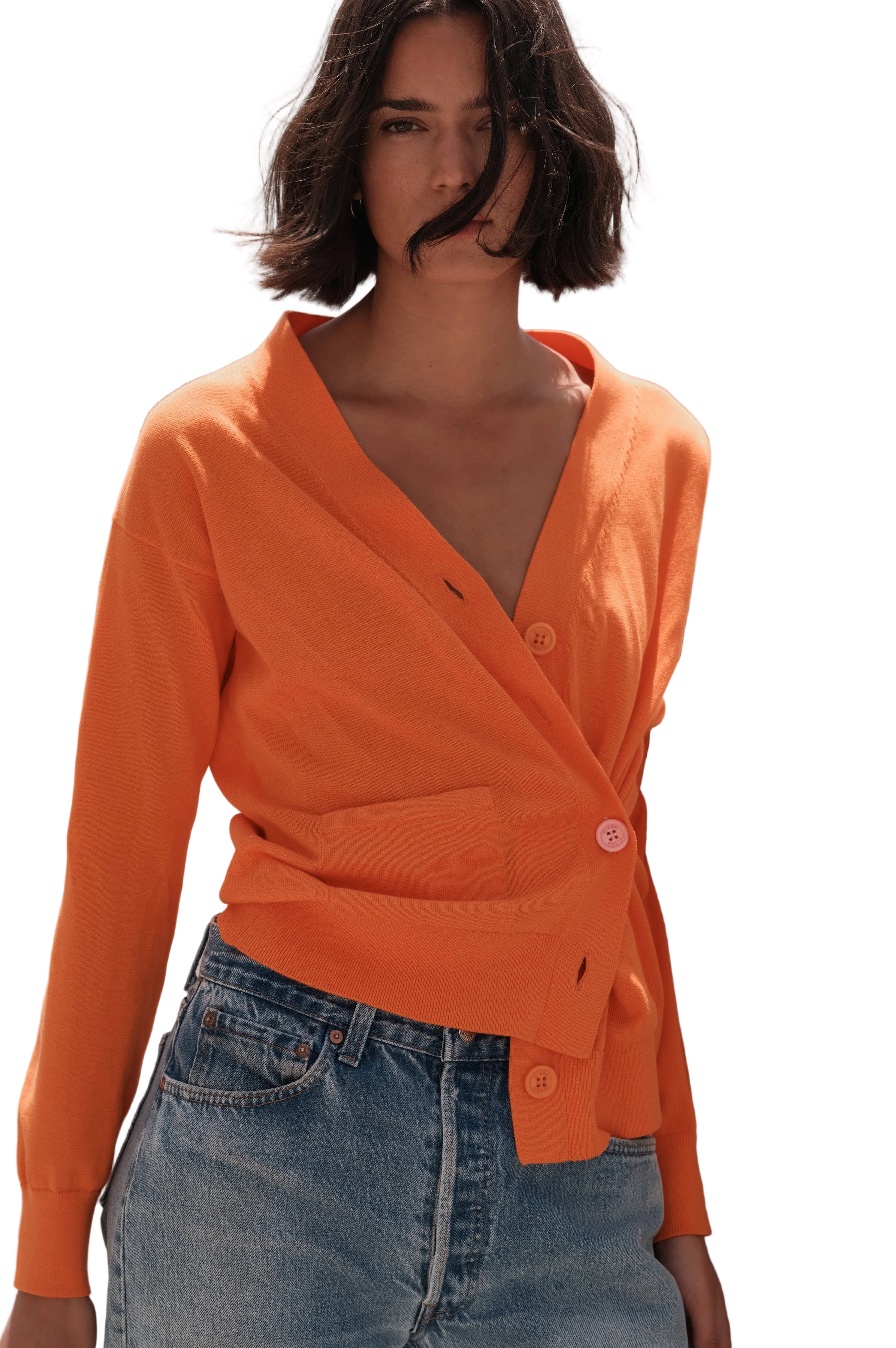 CISSA Womens Sweaters XS/S / Blood Orange The Wrap Cardigan