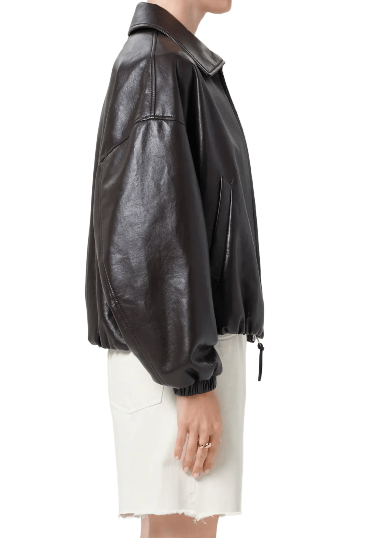 Citizens of Humanity Womens Jackets Bubble Hem Bomber Jacket