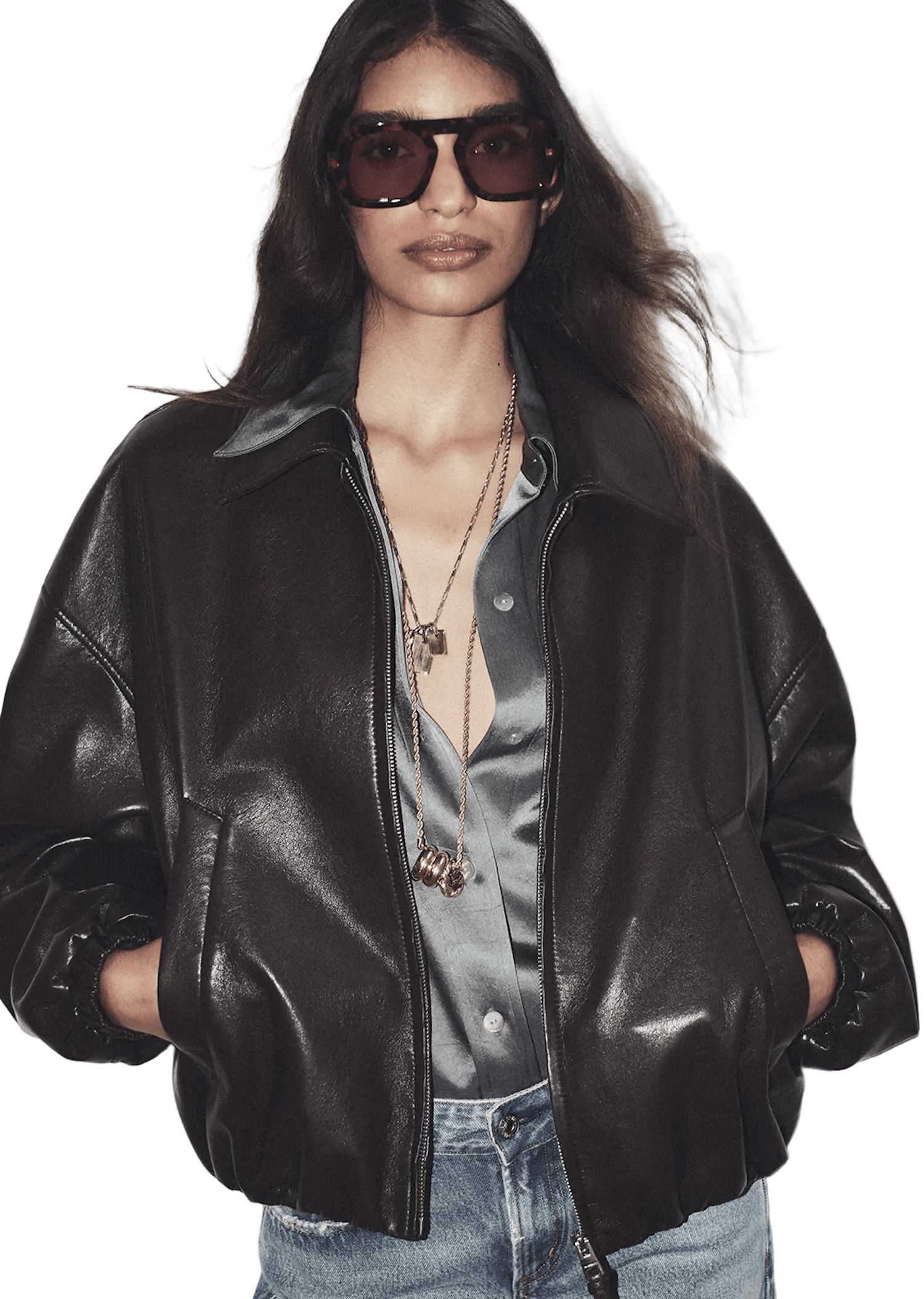 Citizens of Humanity Womens Jackets Bubble Hem Bomber Jacket