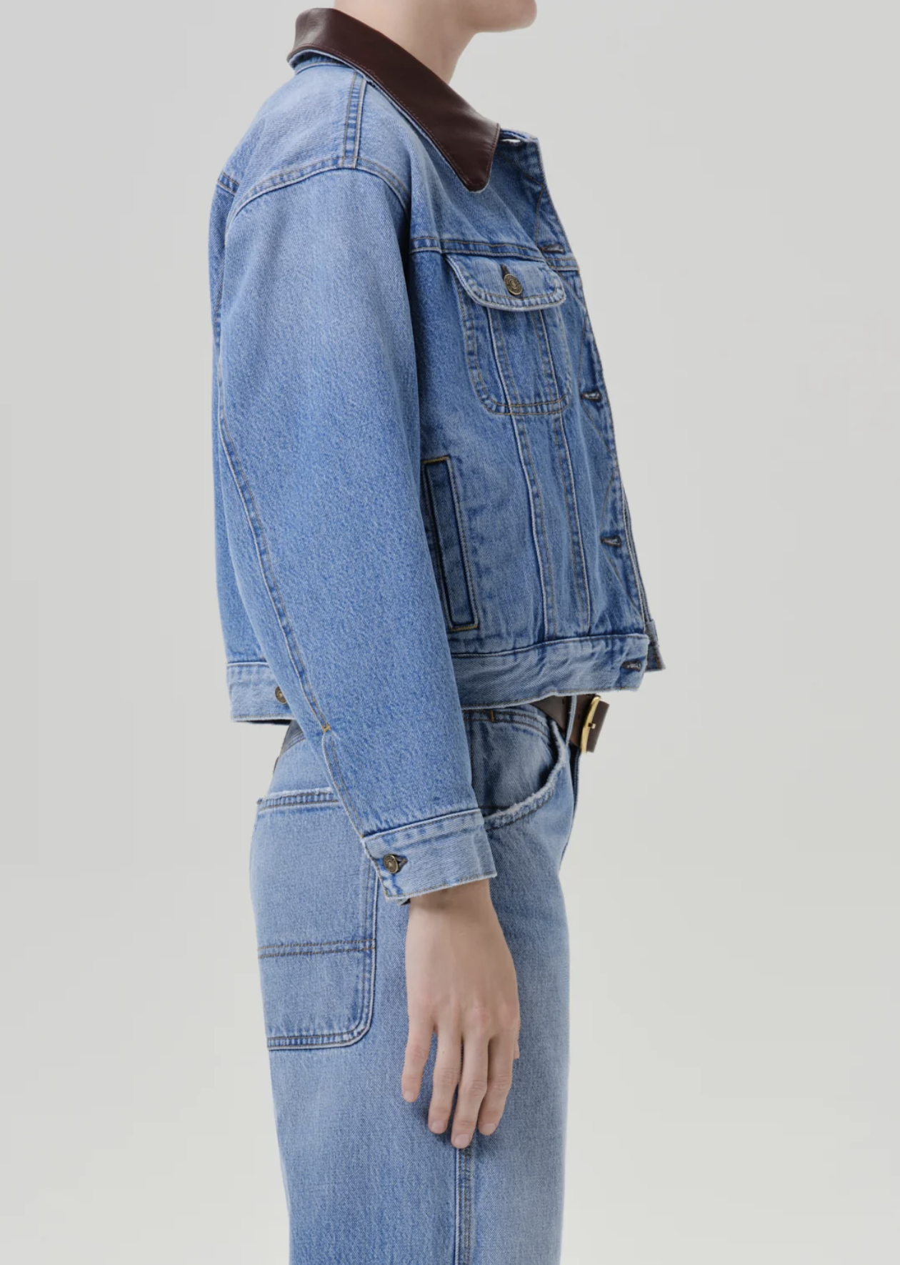 Citizens of Humanity Womens Jackets Skylar Denim Jacket in Sunlit