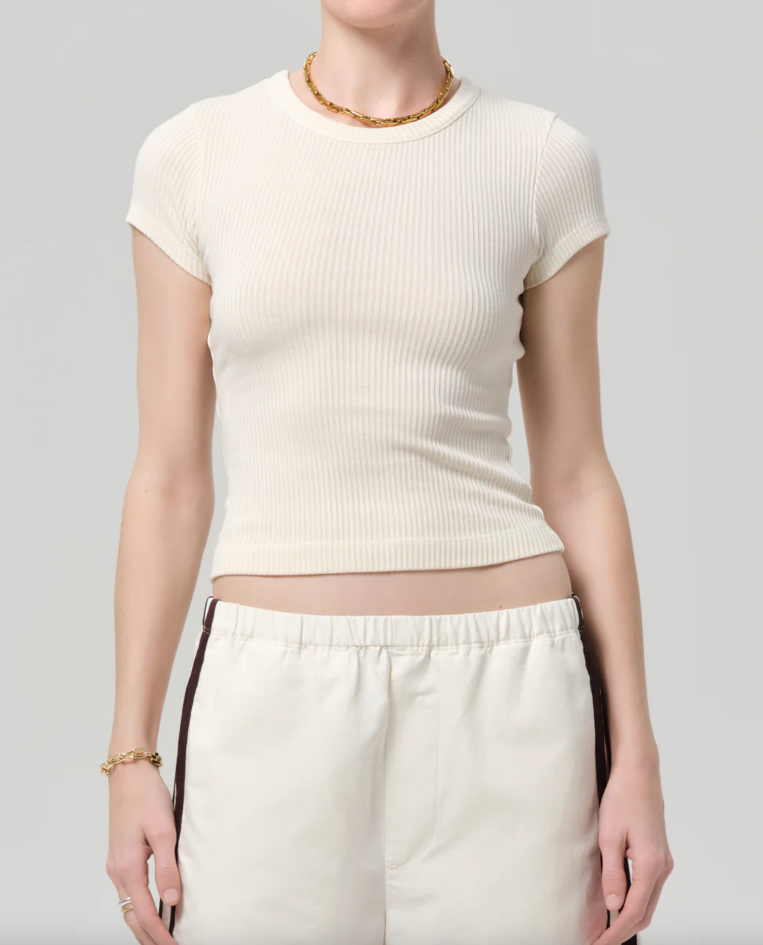 Citizens of Humanity Womens Novelty Knit Tops XSmall / Dune Nello Tee