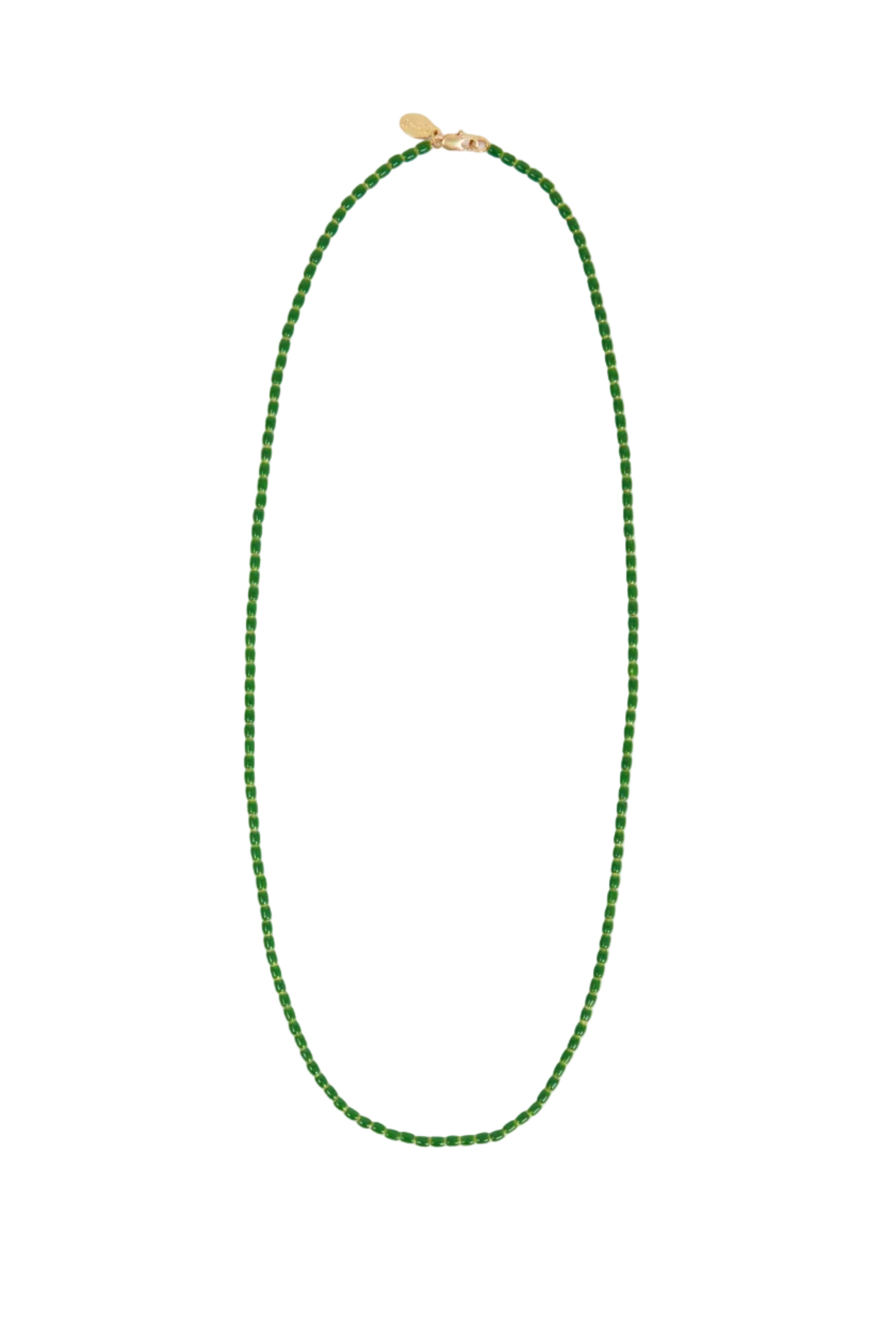 Clare V Womens Jewelry Enamel Barrel Chain Necklace