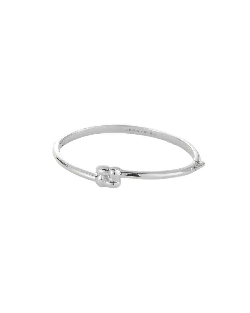 Eleanor and Hobbs Womens Jewelry Slim Woven Square Bangle Silver