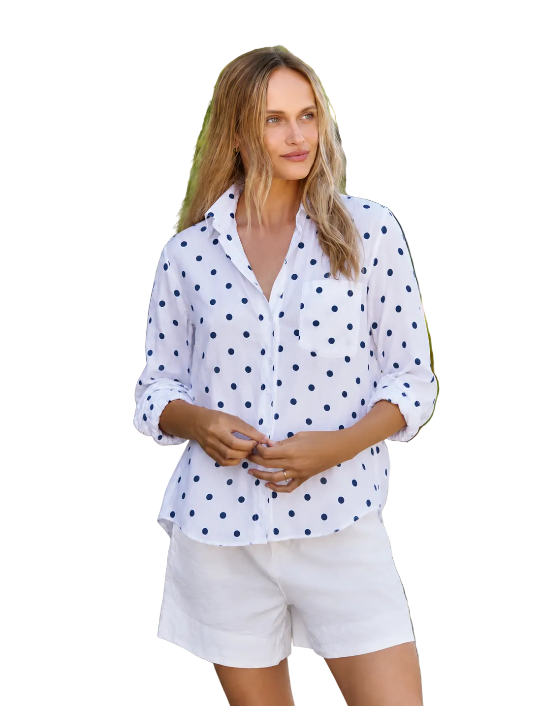 Frank & Eileen Womens Novelty Tops Relaxed Button-Up Shirt