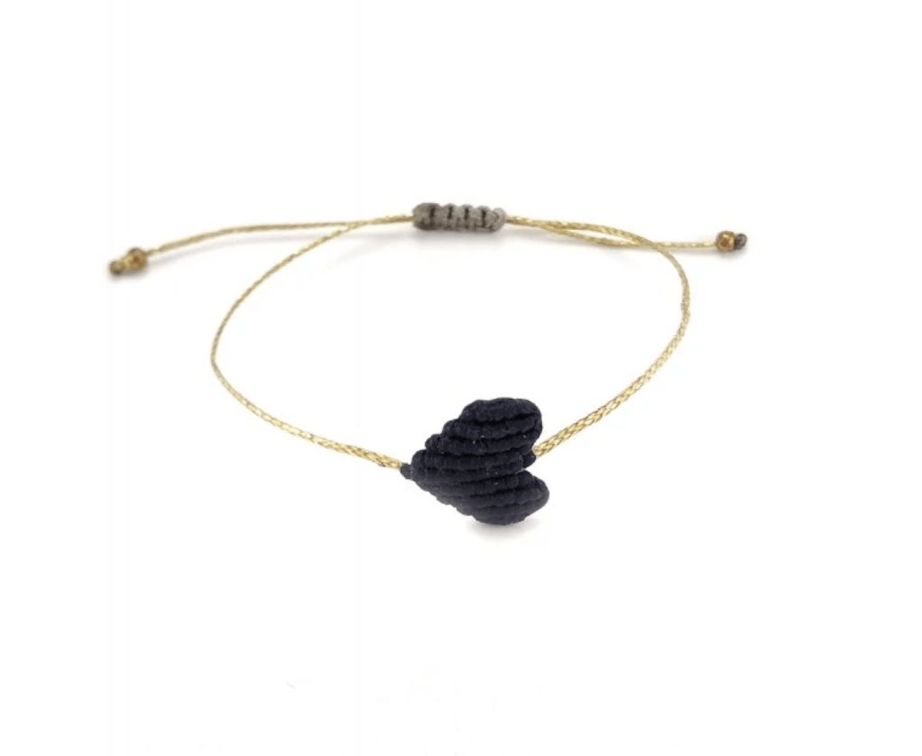 Irene Hussein Womens Jewelry Heart Bracelet - Black