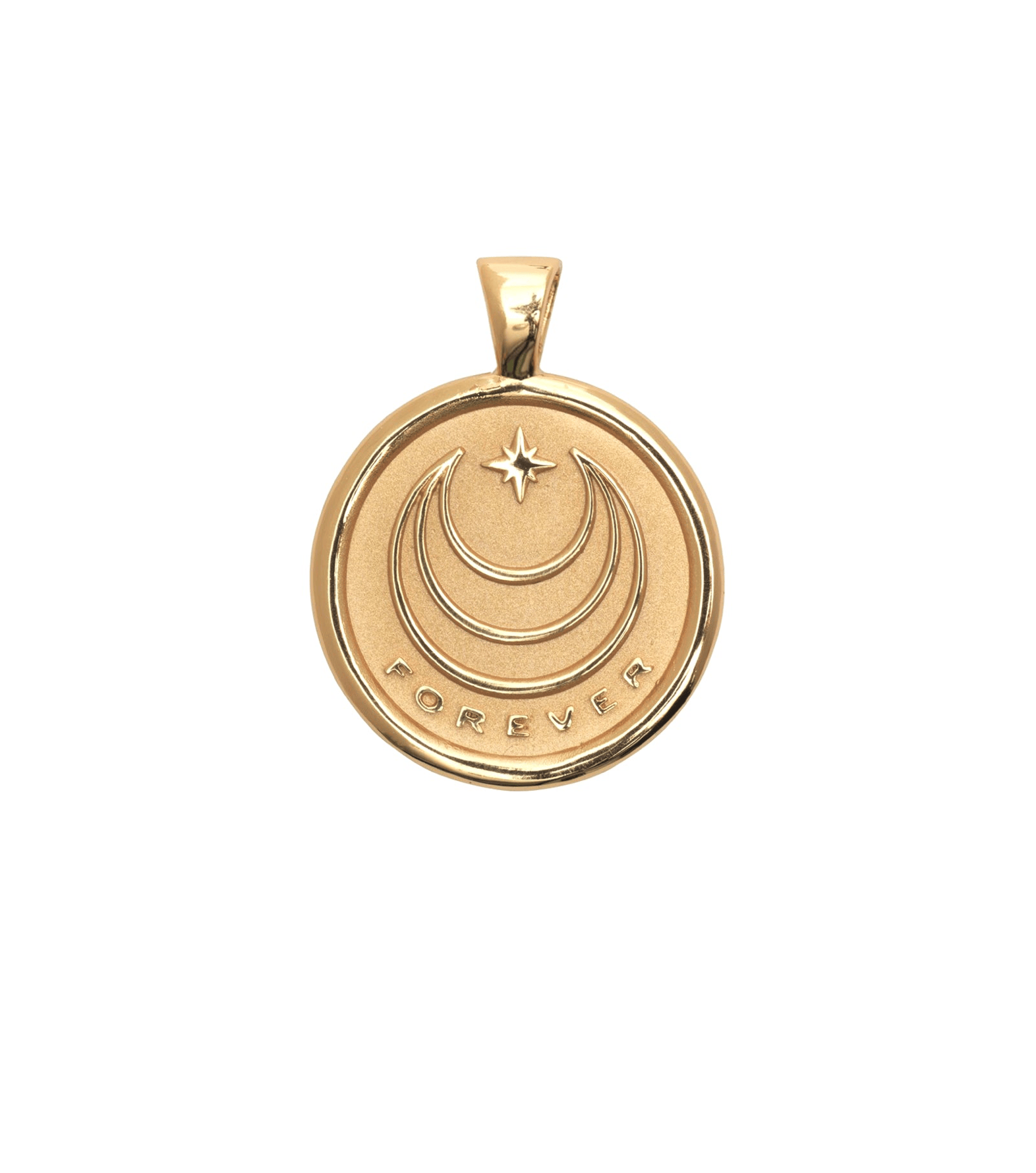 Jane Win Womens Jewelry Forever Small Pendant Coin - Drawn Chain