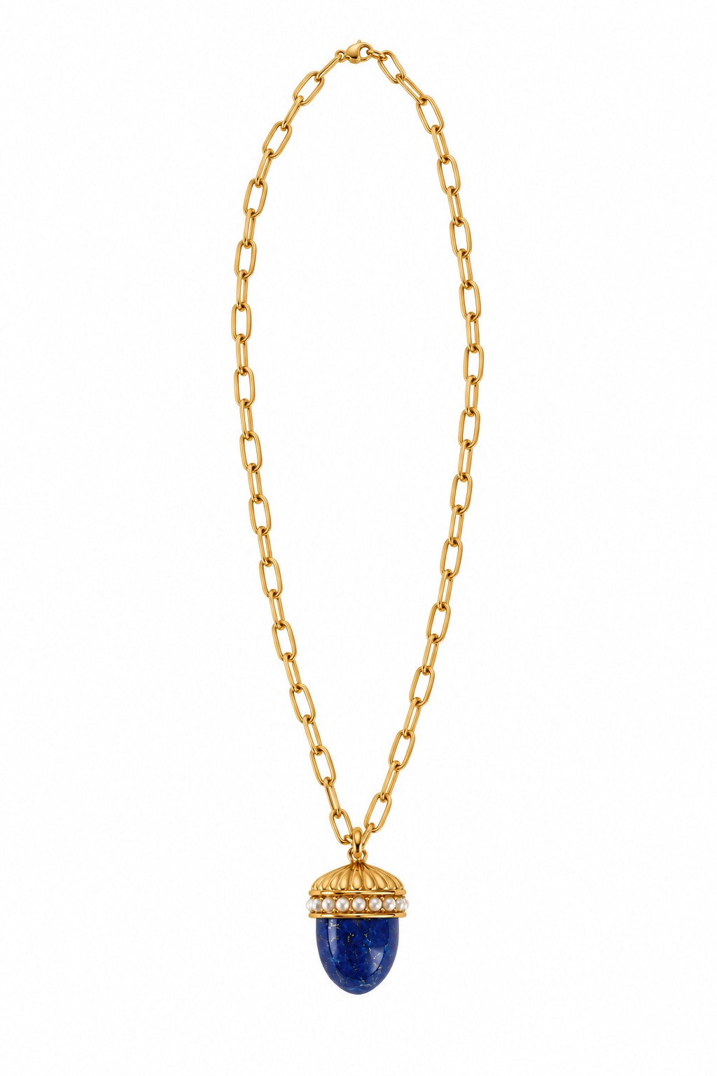 Jane Win Womens Jewelry Hope Acorn Pendant in Lapis
