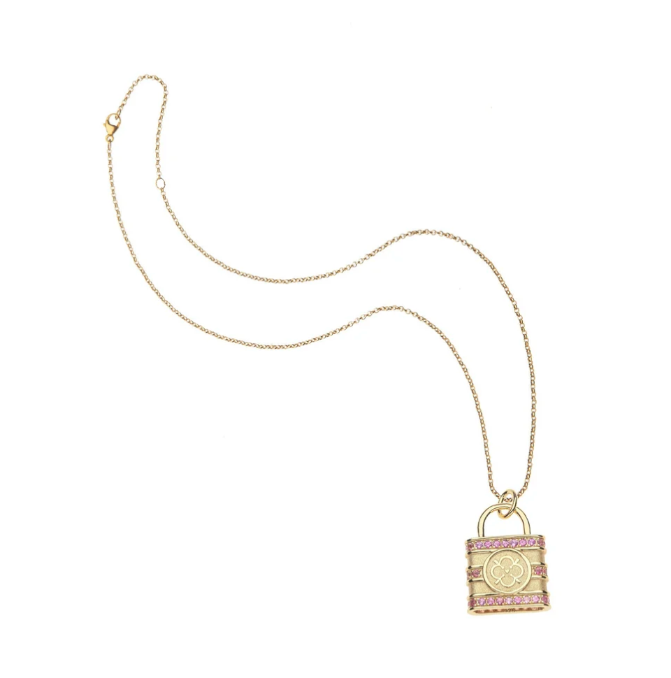 Jane Win Womens Jewelry Locked Up in Love Pendant