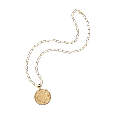 Jane Win Womens Jewelry Love JW Small Pendant Coin - Drawn Link