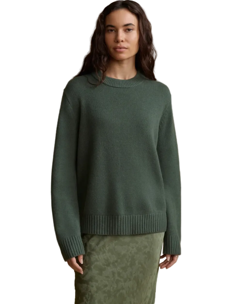 Jenni Kayne Womens Sweaters - Cashmere XSmall / Pine Cashmere Oversized Crewneck, image 1 of 3
