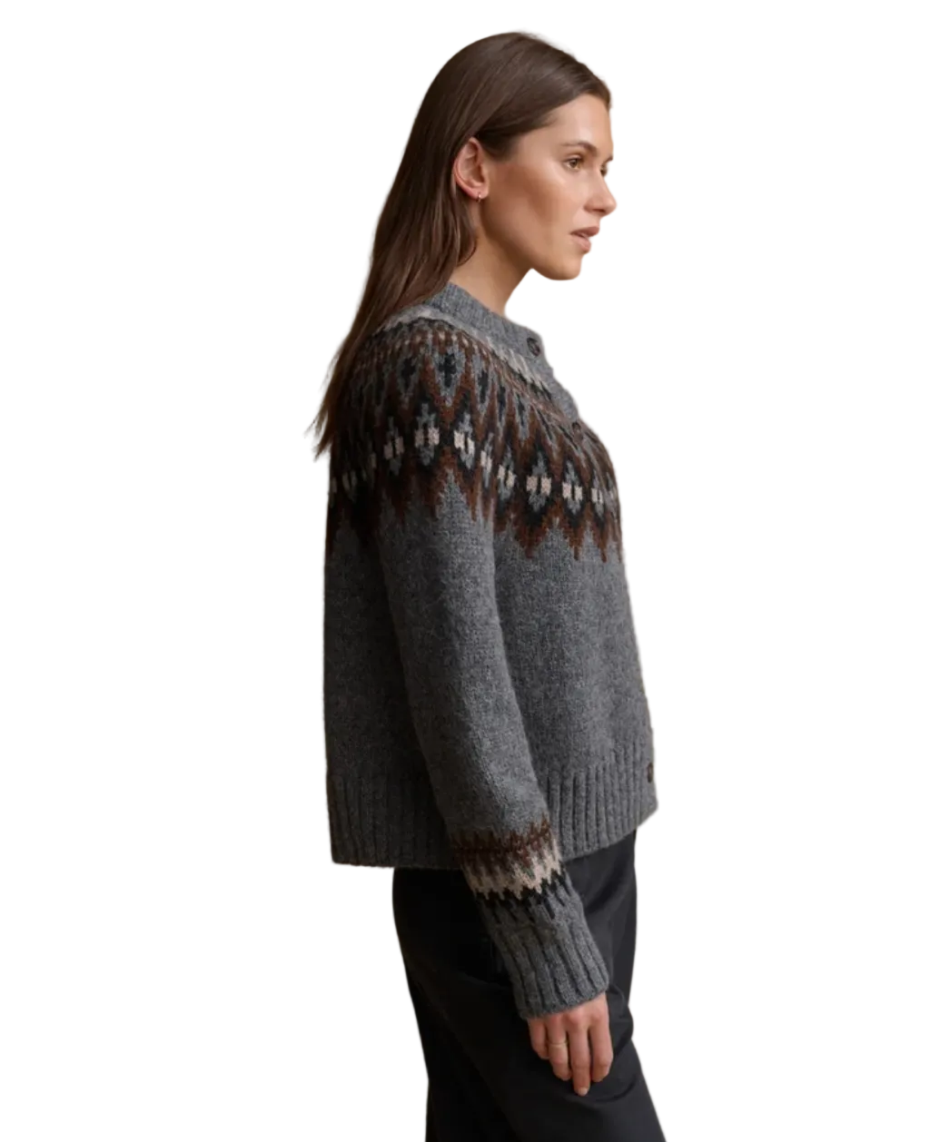 Jenni Kayne Womens Sweaters Thatcher Crewneck Cardigan, image 2 of 3