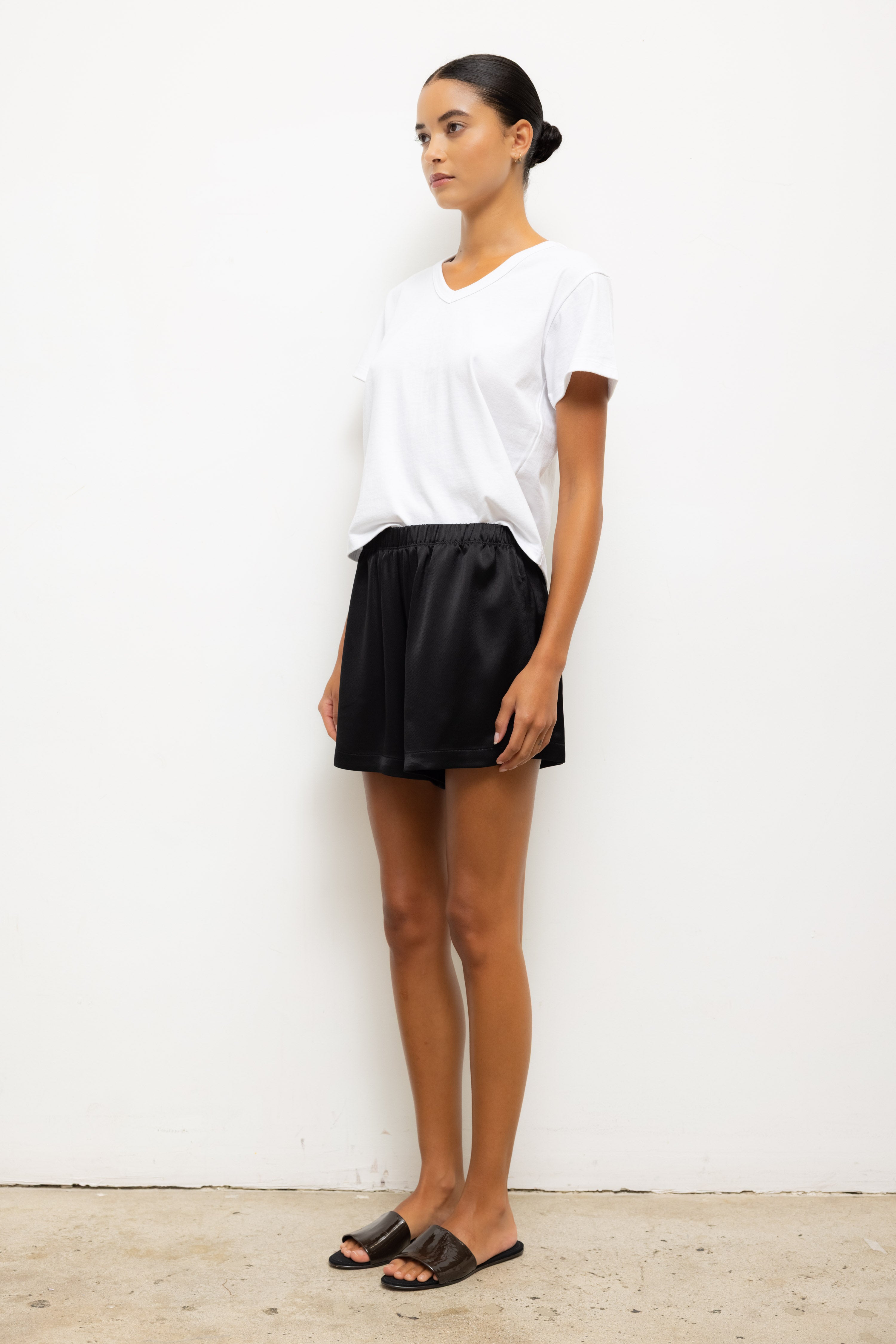 Leset Womens Basics Margo V Neck