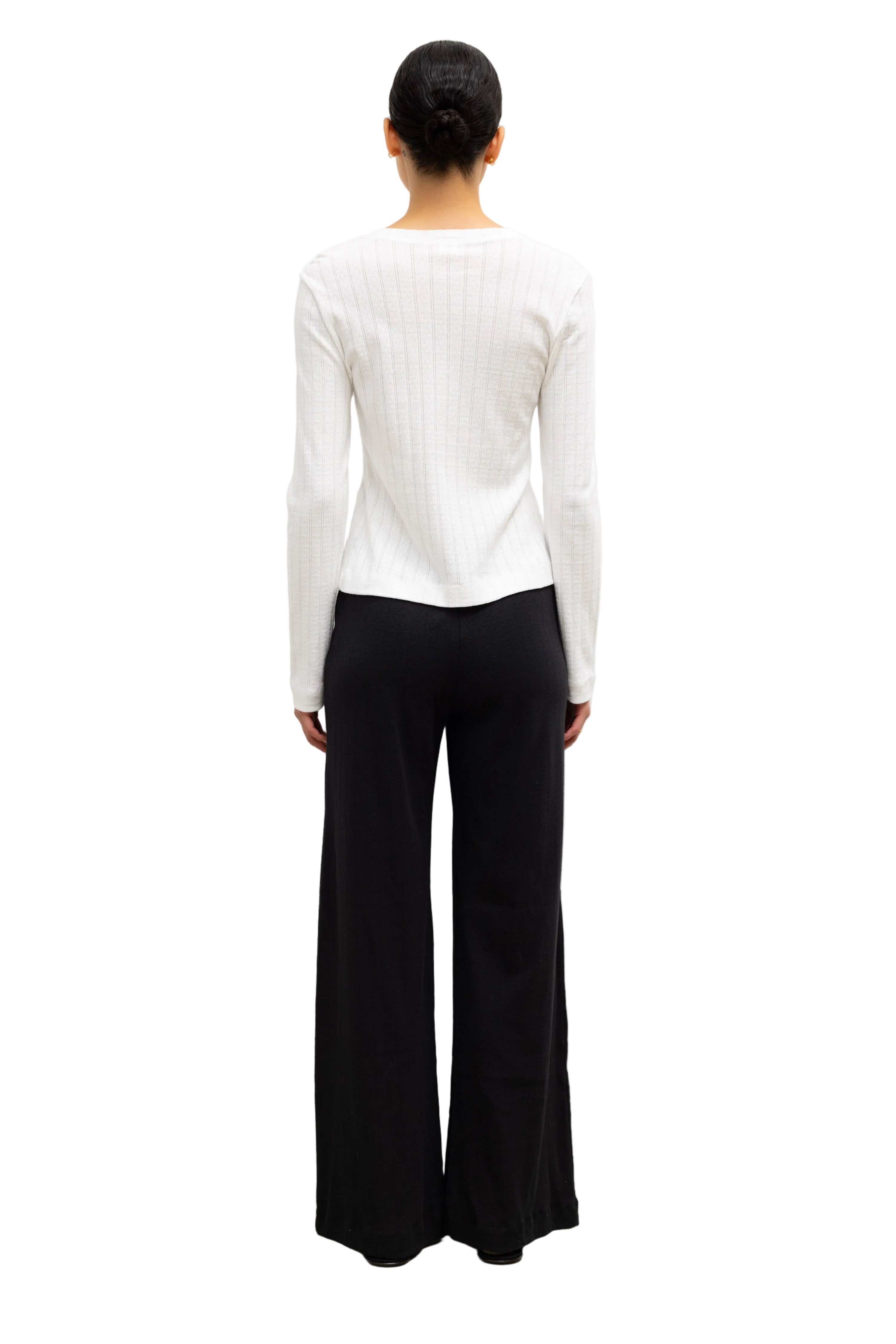Leset Womens Novelty Knit Tops Pointelle Classic Crew Cardigan