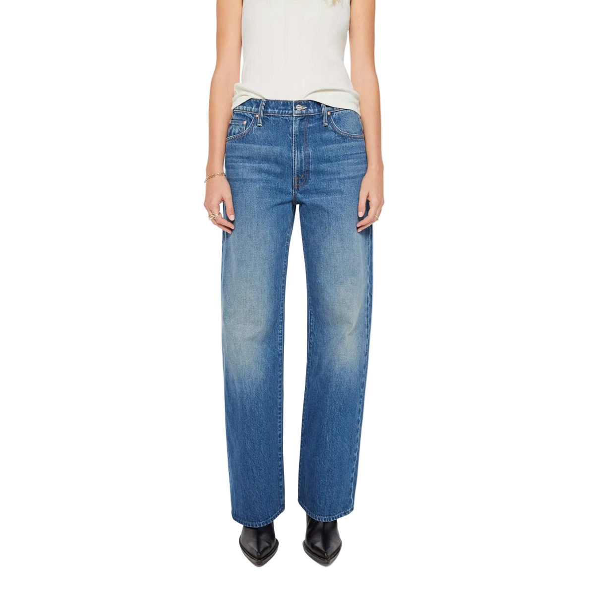 Mother Womens Denim 24 / Green Thumb The Dodger Flood