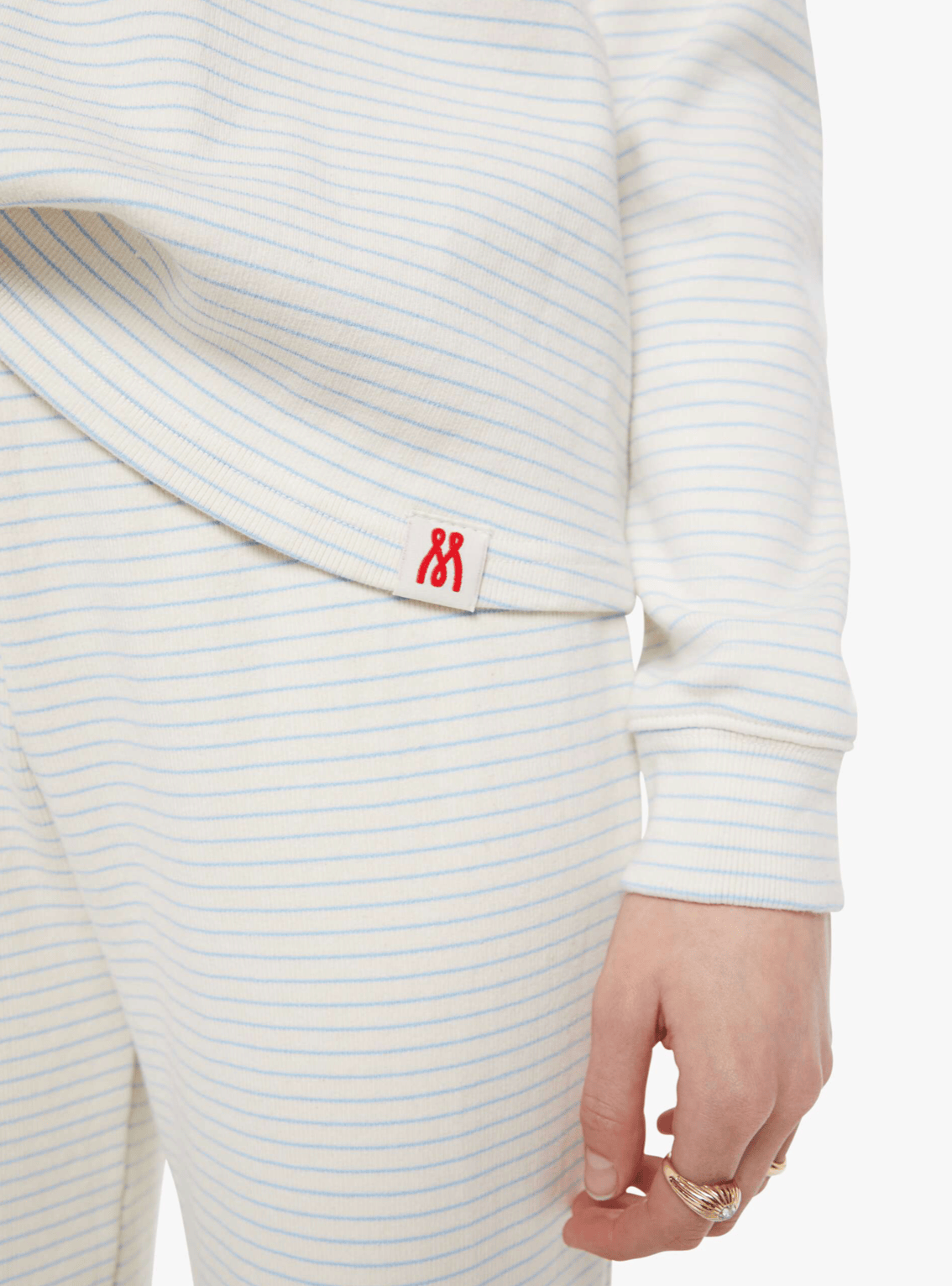 Mother Womens Novelty Knit Tops The Long Sleeve Boxy Goodie