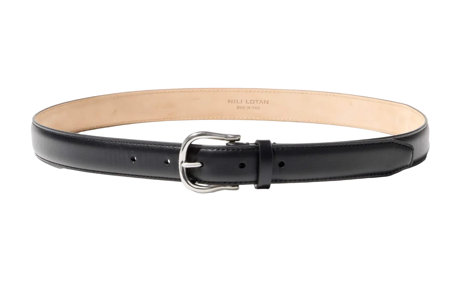 Nili Lotan Womens Accessories 75 / Black Amelia Belt