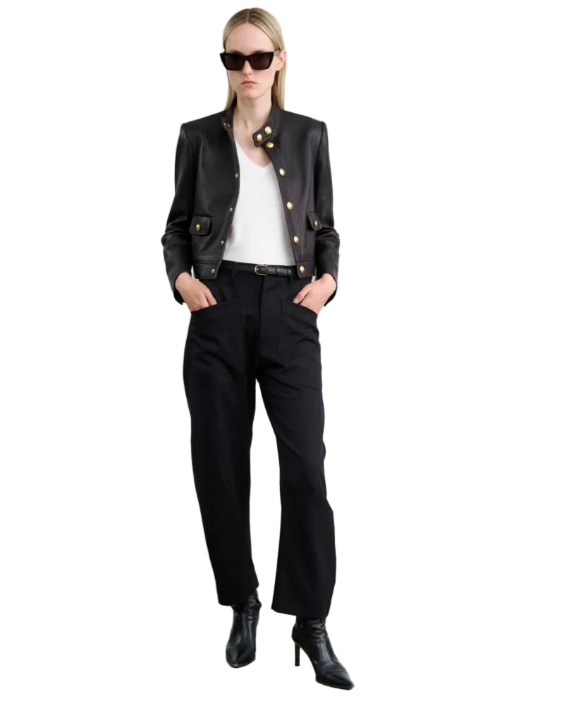 Nili Lotan Womens Bottoms 00 / Midnight Shon Wool Pant