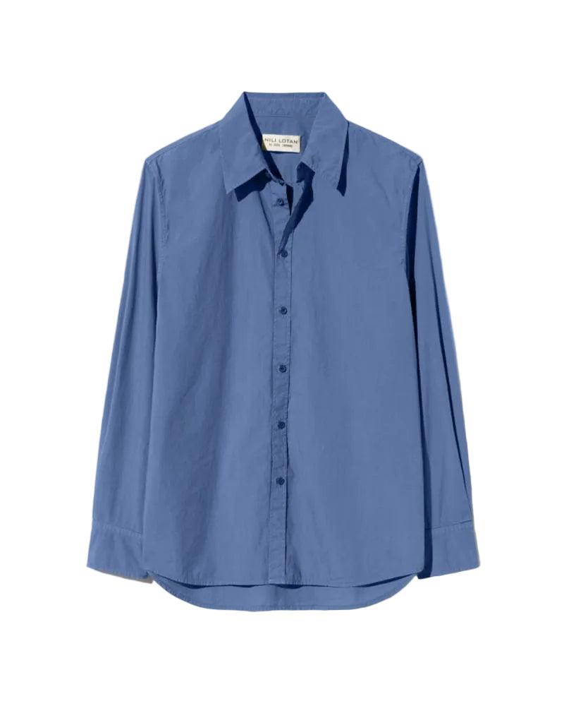 Nili Lotan Womens Novelty Tops Raphael Classic Shirt