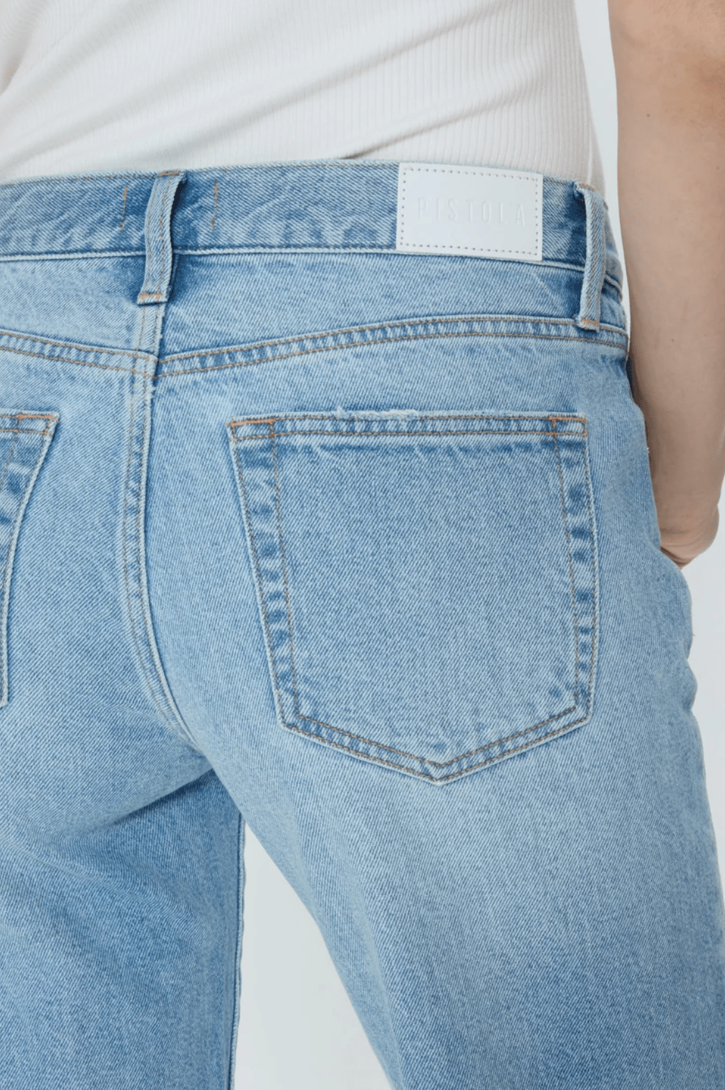 Pistola Womens Denim Issa Mid Rise Relaxed Straight