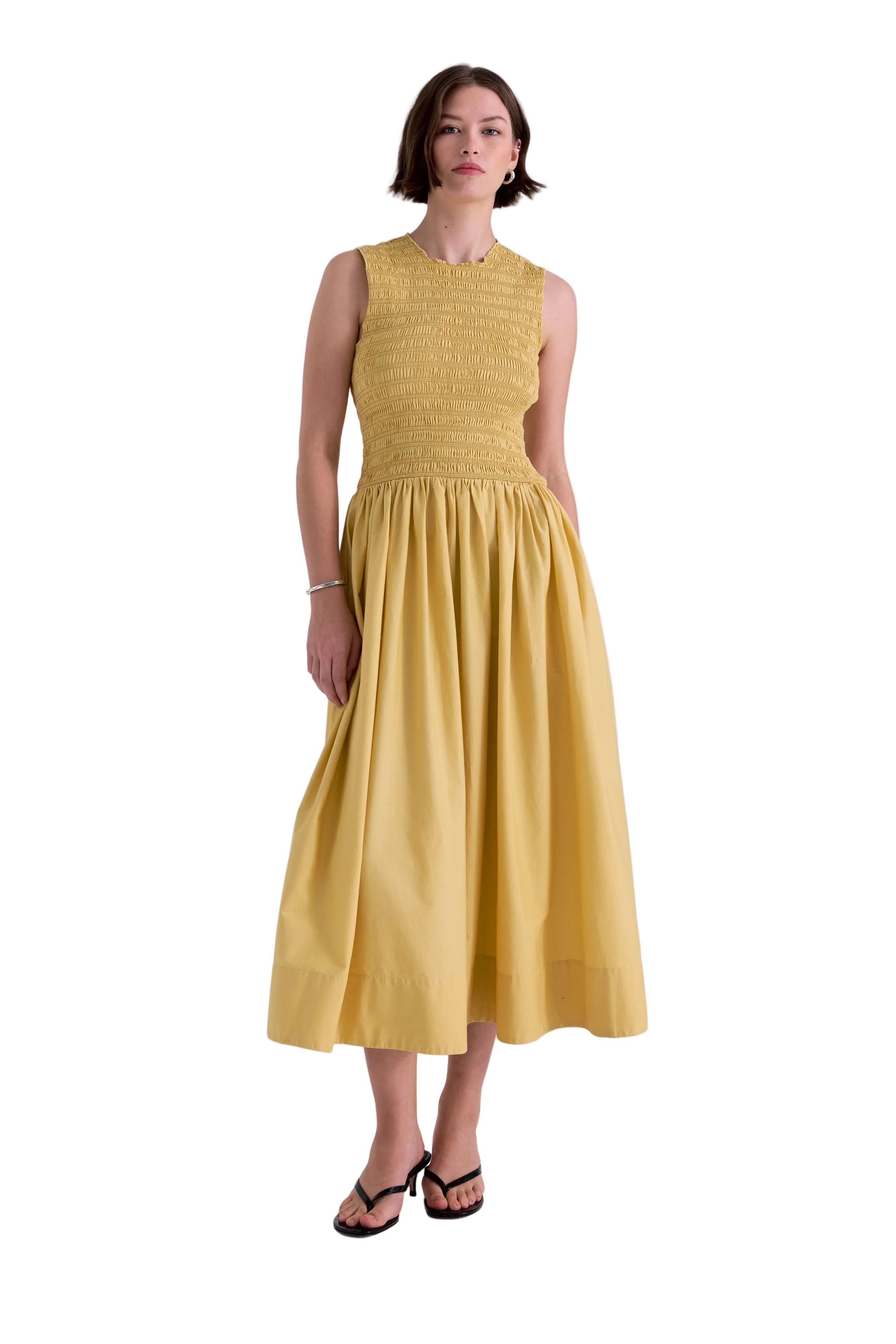Pistola Womens Dresses Gladys Smocked Bodice Dress