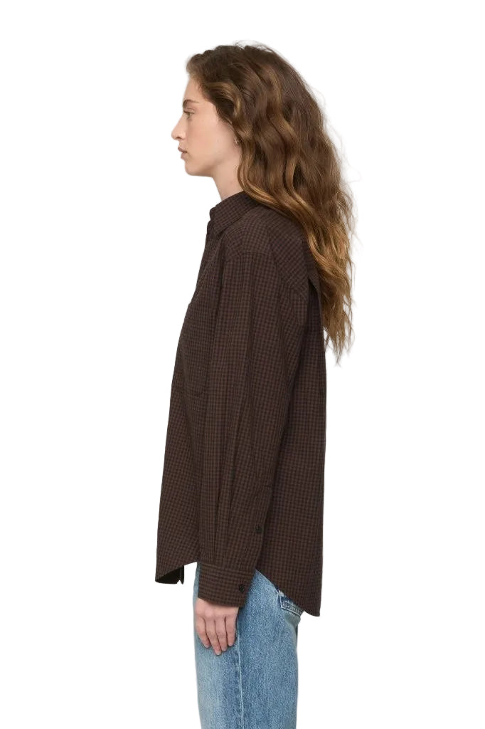 Pistola Womens Novelty Tops Mila Long Sleeve Button Down Wrap Top