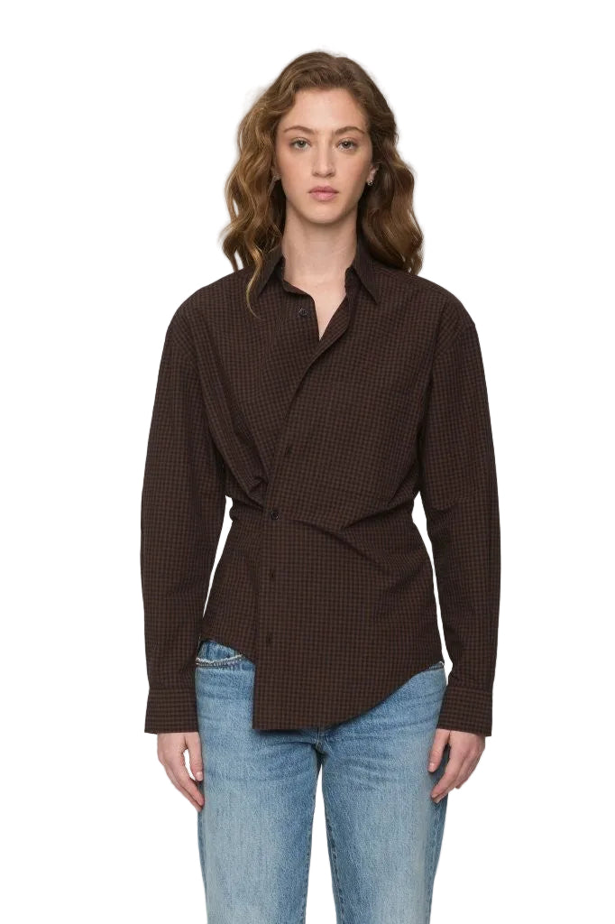 Pistola Womens Novelty Tops XSmall / Hot Toddy Mila Long Sleeve Button Down Wrap Top