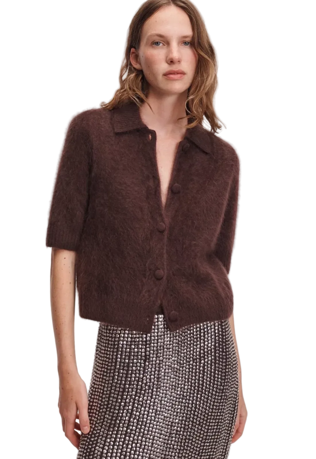 rag & bone Womens Sweaters - Cashmere Jada Brushed Cashmere SS Cardi