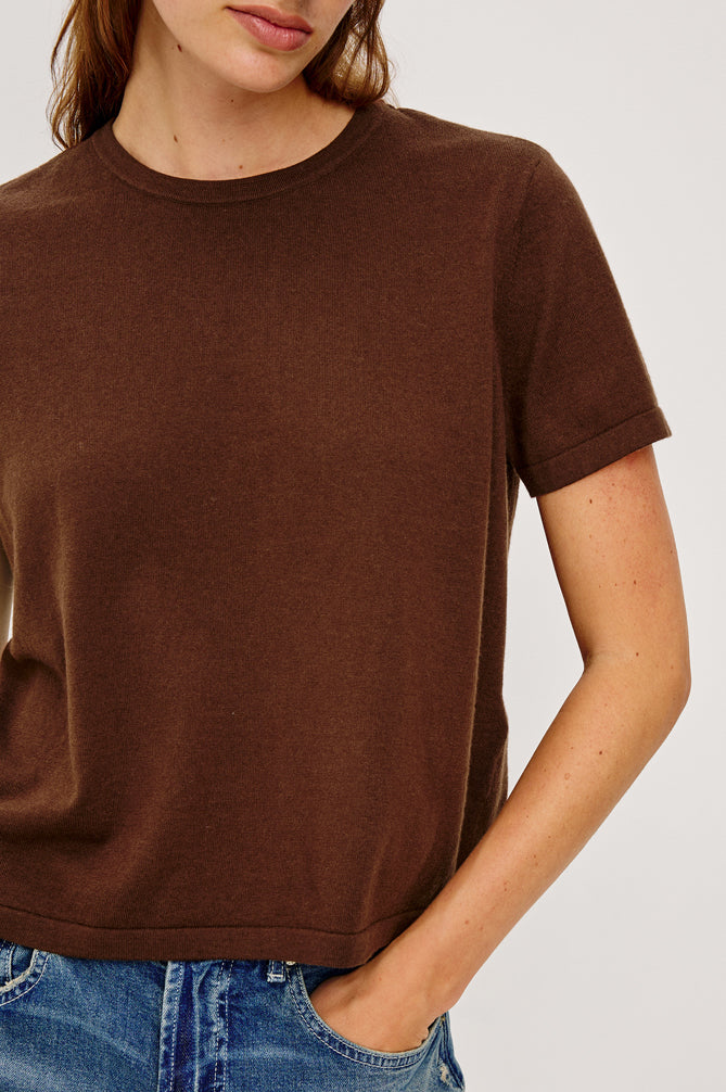 Rails Womens Sweaters - Cashmere Cotton Cashmere Short Sleeve Tee
