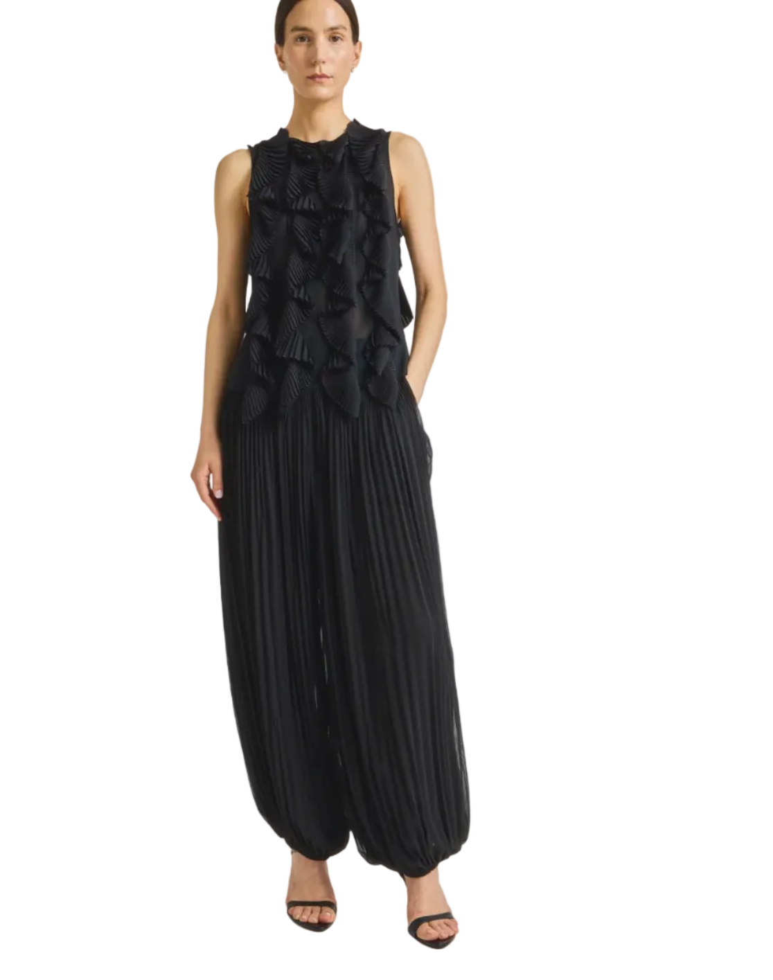 Saint Art New York Womens Bottoms Ronan Pleated Chiffon Pant