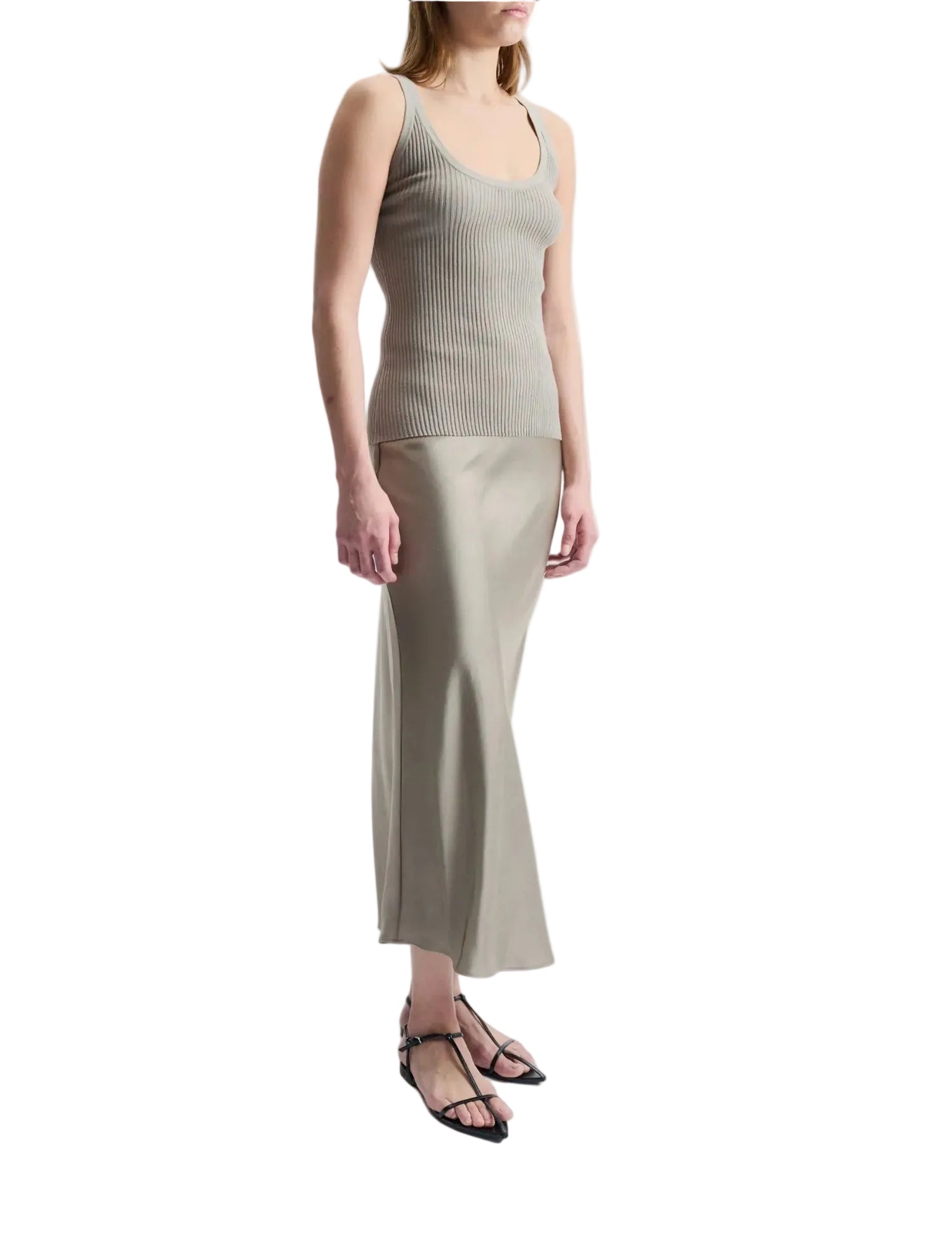 Saint Art New York Womens Bottoms Talia Charmeuse Maxi Skirt