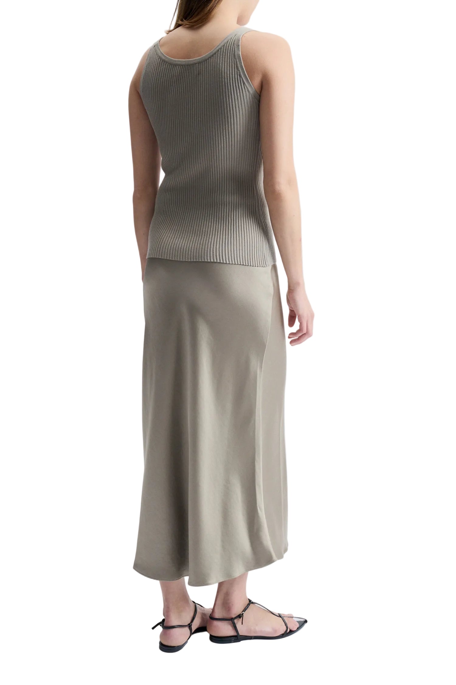 Saint Art New York Womens Bottoms Talia Charmeuse Maxi Skirt
