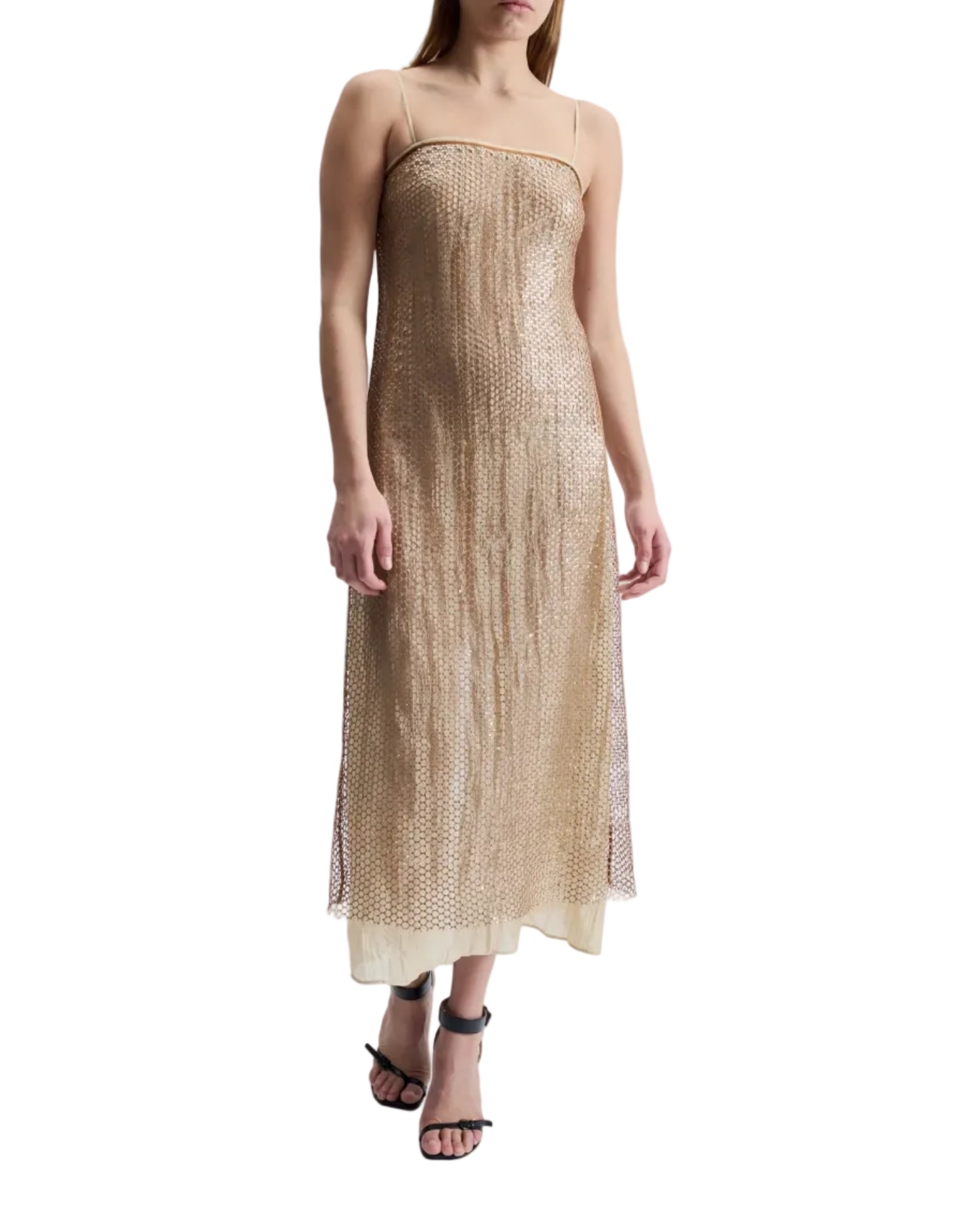 Saint Art New York Womens Dresses Orleans Mesh Sequin Dress