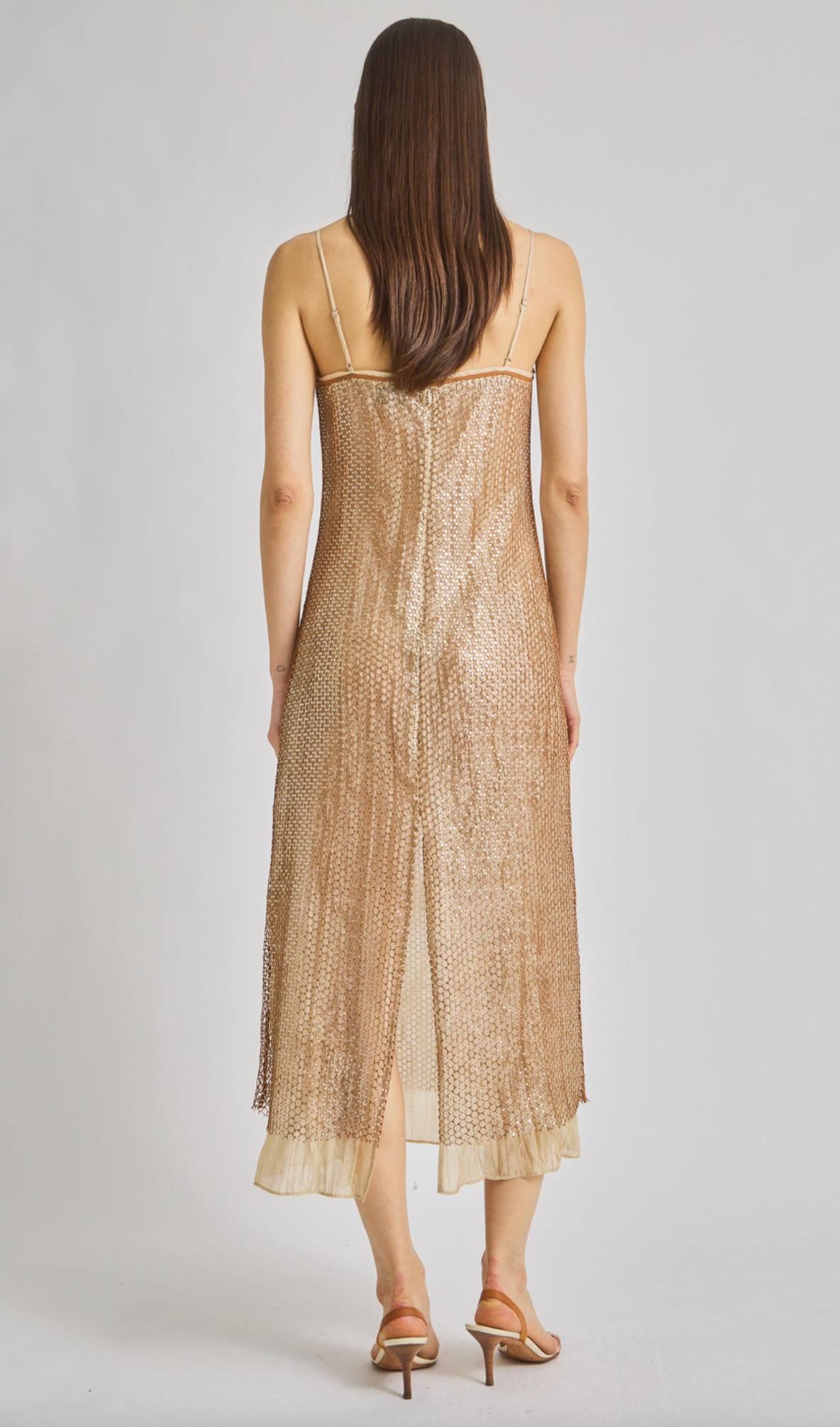 Saint Art New York Womens Dresses Orleans Mesh Sequin Dress