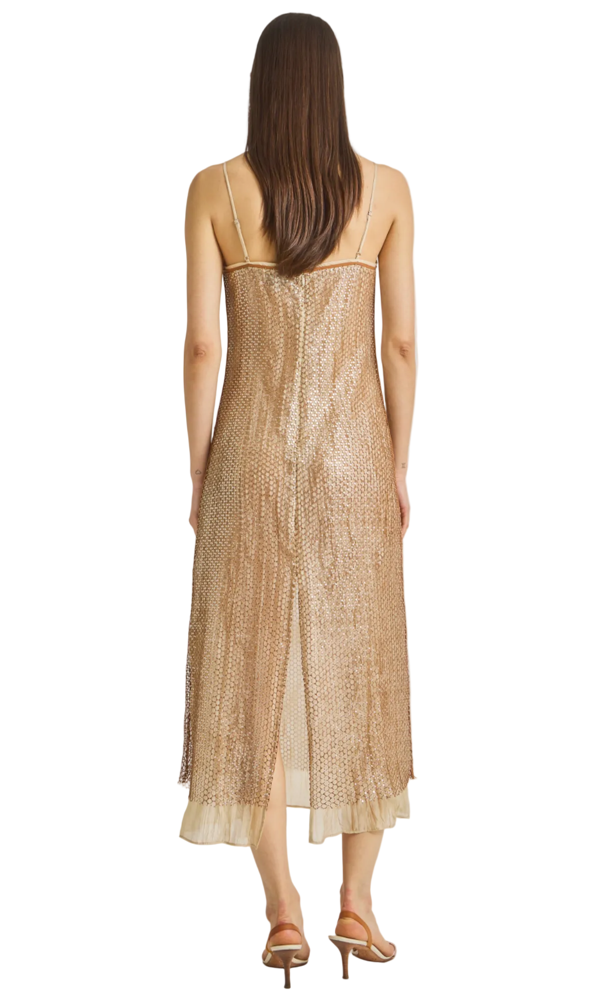Saint Art New York Womens Dresses Orleans Mesh Sequin Dress
