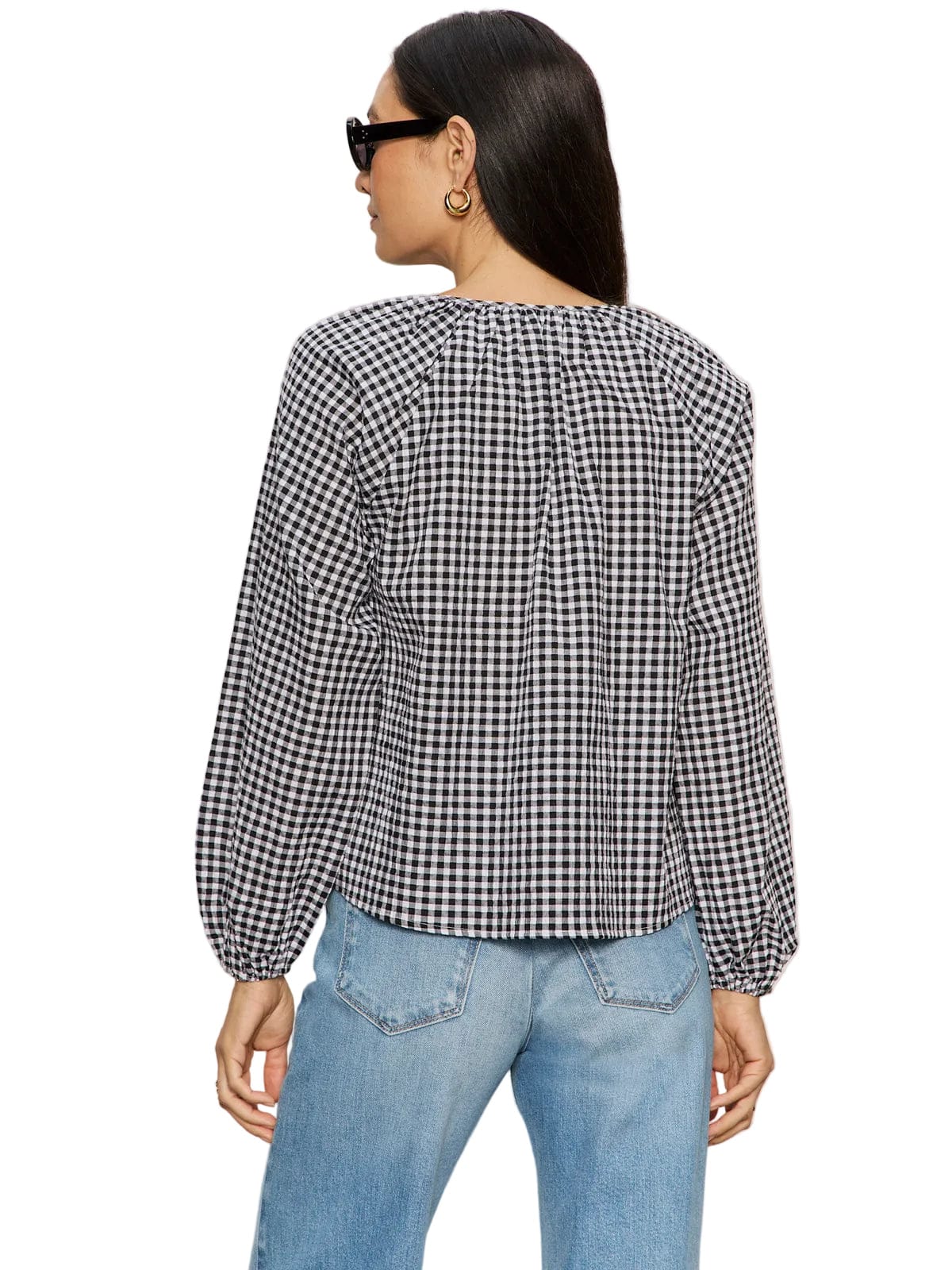Sanctuary Womens Novelty Tops Perfect Gingham Button Blouse