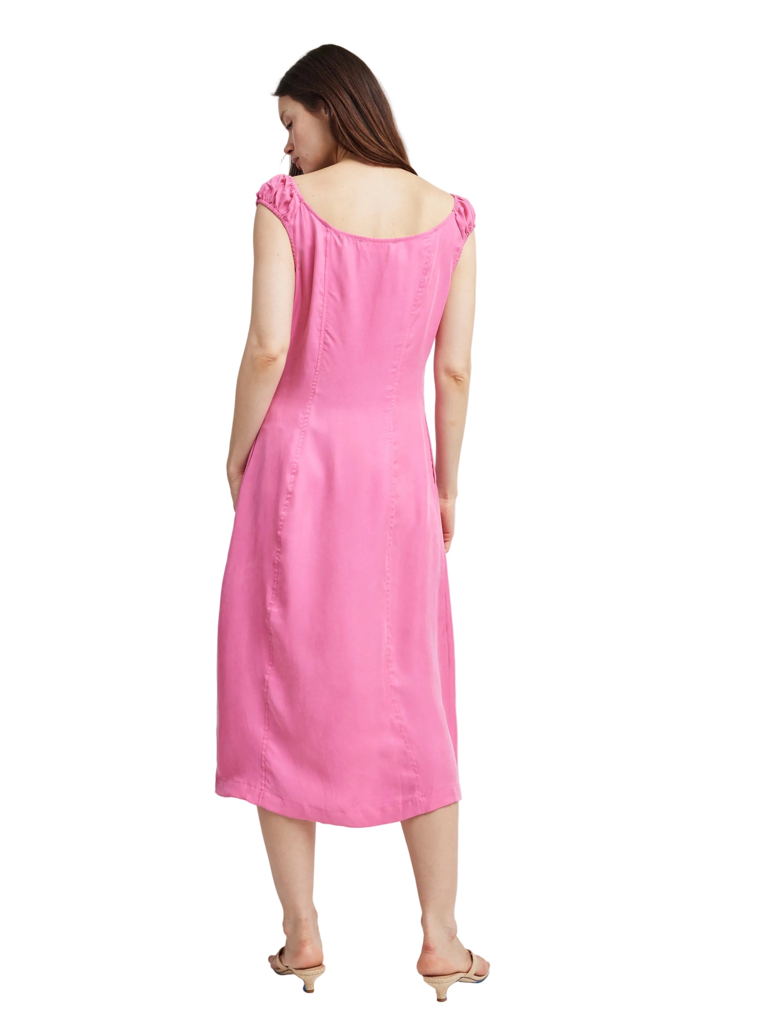 Self Contrast Womens Dresses Hallie Slim Front Buttoned Dress