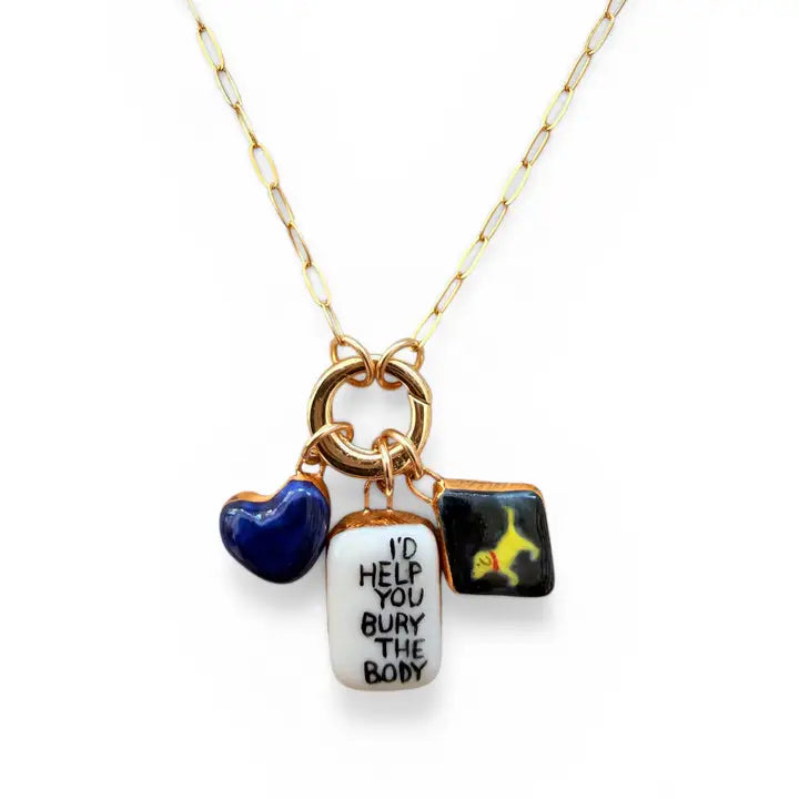 Shá Parlé Womens Jewelry “I’D Help You Bury the Body” Charm