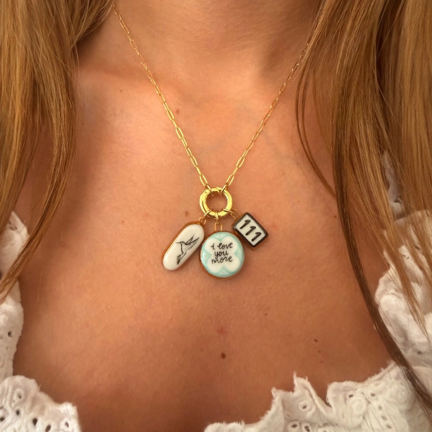 Shá Parlé Womens Jewelry I Love You More Circle Charm